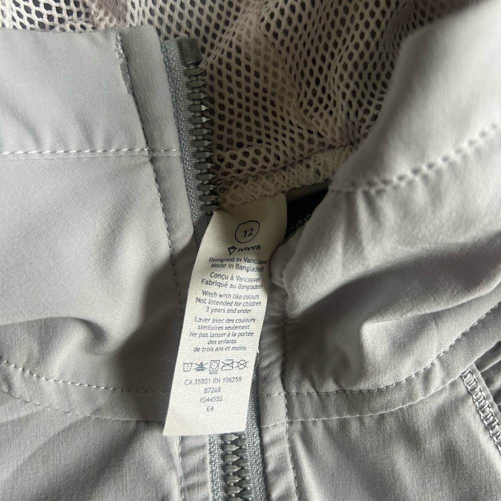 Ivivva Teens Light Gray Hooded Jacket - Picture 4 of 5